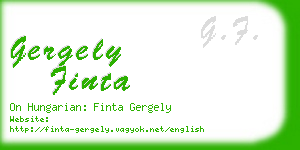 gergely finta business card